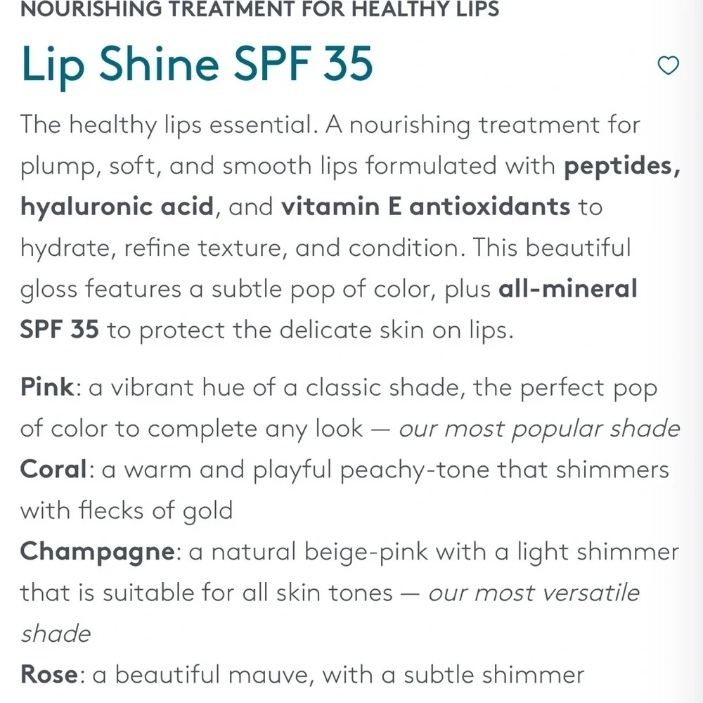 NWT colorescience lip shine